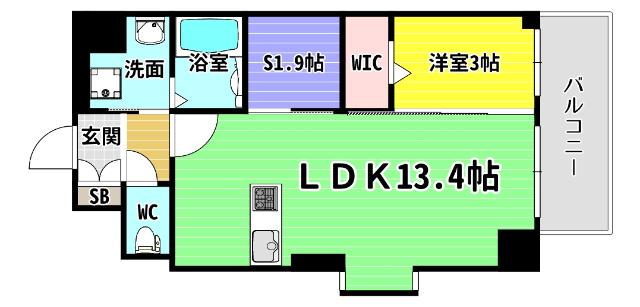プレサンスＮＥＯ九条ディアシス 間取り図画像