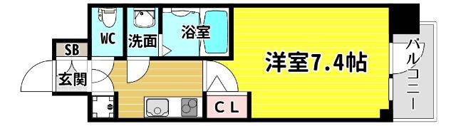 セレニテ本町東リアン 間取り図画像