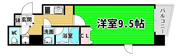 エスライズ本町東（1301） 間取り図画像