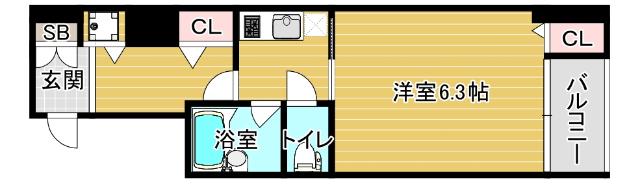 ベルシモンズ大阪港 間取り図画像