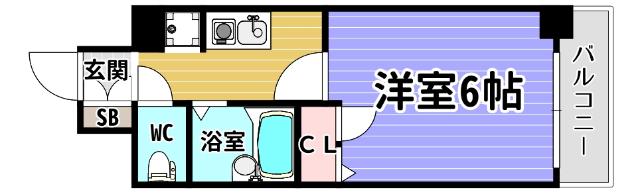 エスリード深江橋 間取り図画像