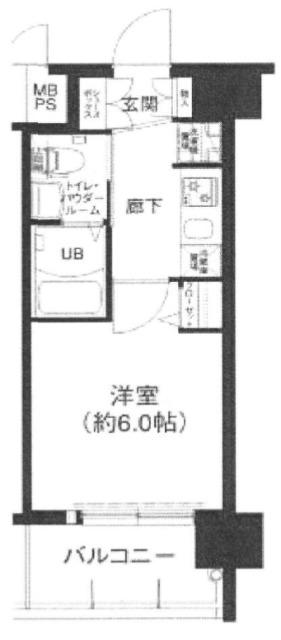 エグゼ弁天町（909） 間取り図画像
