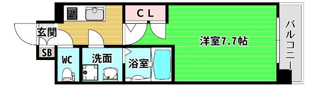 エスリード阿波座シティーウエスト 間取り図画像