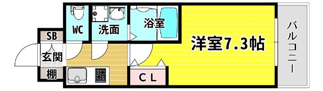 プロシード深江橋 間取り図画像