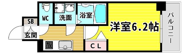 エスリード大阪CENTRAL AVENUE 間取り図画像