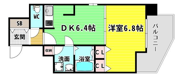 プロシード大阪WESTアドリア 間取り図画像