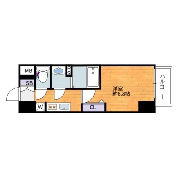 プレサンスOSAKA DOMECITYクロスティ 間取り図画像