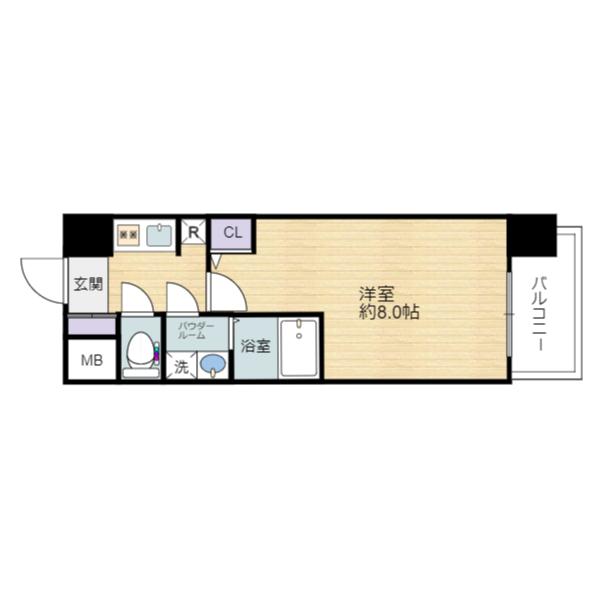 プロシード心斎橋東ヴァンターレ（704） 間取り図画像