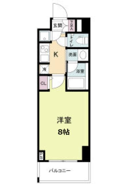 QCフラット北堀江 間取り図画像