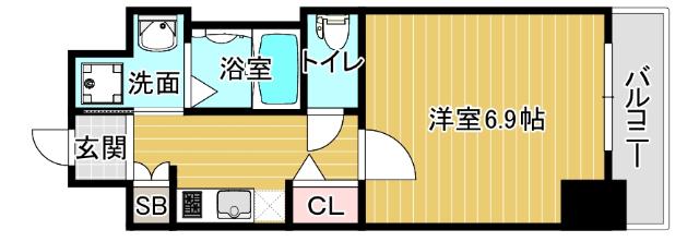 コスモプレミアムベイ大阪 間取り図画像
