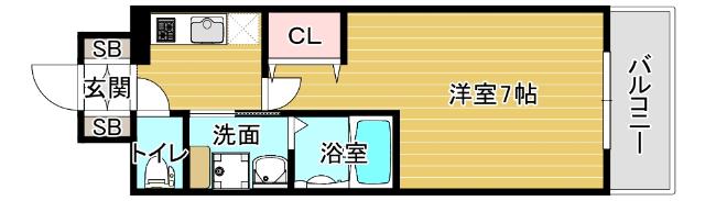 ジュネーゼみなと弁天町（1002） 間取り図画像