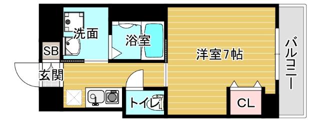 ELLE難波WEST 間取り図画像