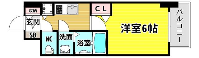 ファステート玉造駅前ダミュウ 間取り図画像