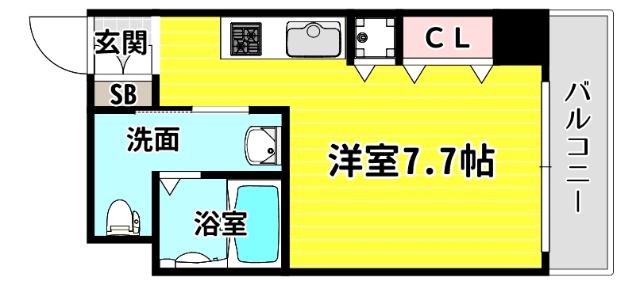 コーラルポワント難波WEST 間取り図画像