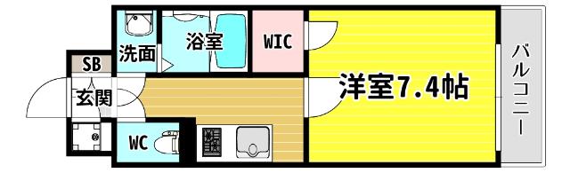 エスリード中之島クロスゲート　 間取り図画像