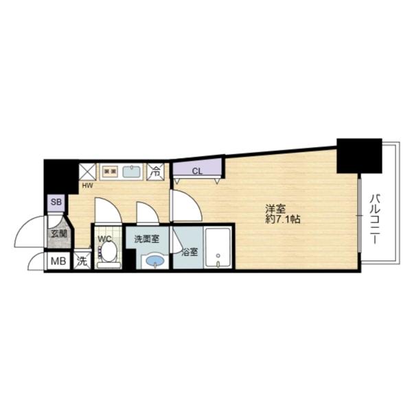 アスヴェル大阪城WESTⅡ（504） 間取り図画像