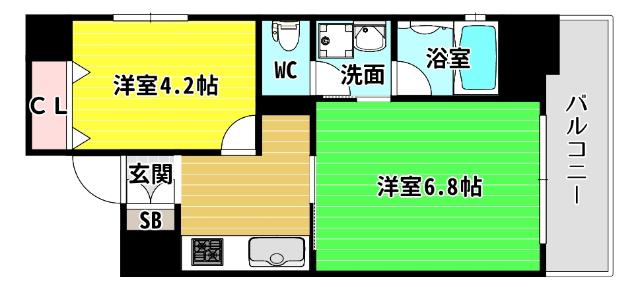 アモーレ本町ウエスト 間取り図画像