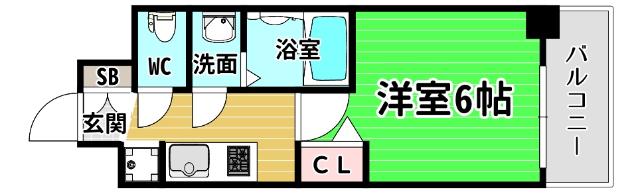 プレサンス北堀江 間取り図画像