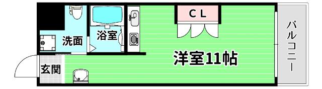 インザグレイス弁天町 間取り図画像