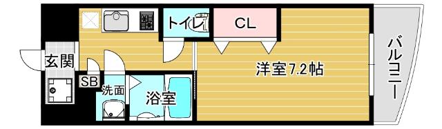ラグゼ弁天町 間取り図画像