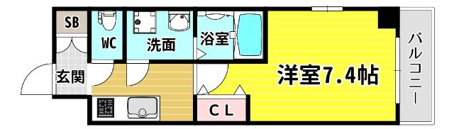 グランドゥール九条 間取り図画像