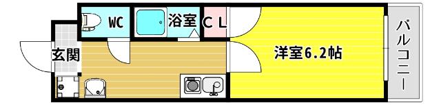 ビビッド北堀江 間取り図画像