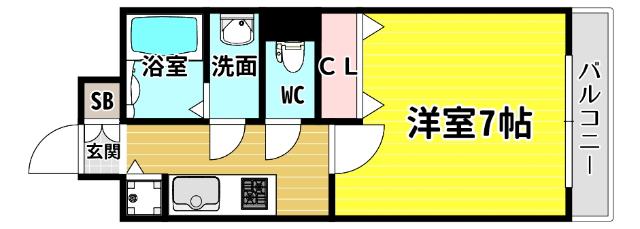 ジアコスモ江戸堀パークフロント 間取り図画像