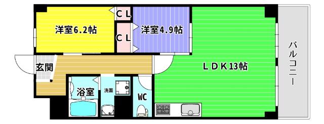 コンフィデンス西本町 間取り図画像