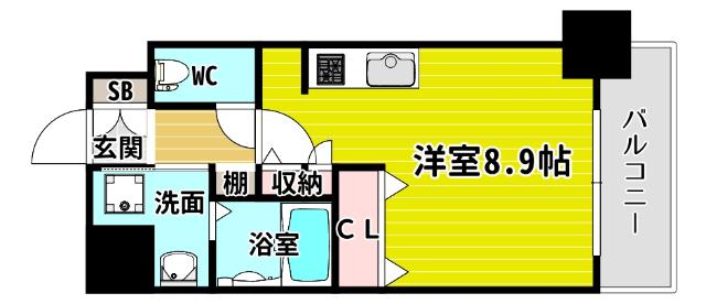 エスリード弁天町南（608） 間取り図画像