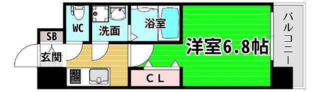 レジュールアッシュ九条 間取り図画像