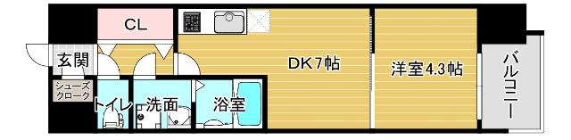 レオンコンフォート九条ガレリア 間取り図画像