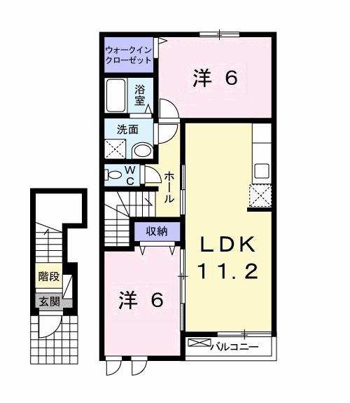 カーサ　ムーンダスト（202） 間取り図画像