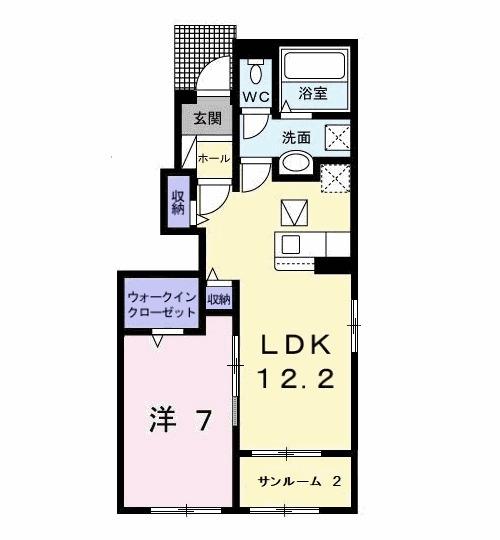 パラティ君津Ⅱ（101） 間取り図画像