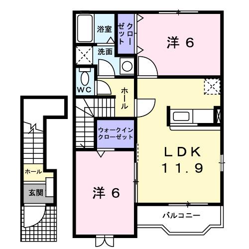 パツィエンテ　カプリコルノ　Ⅱ（202） 間取り図画像