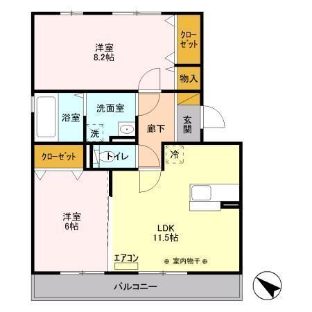 スプリングフォレスト　A（205） 間取り図画像