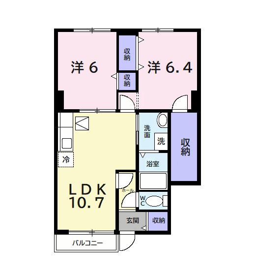 アヴニールⅡ（102） 間取り図画像