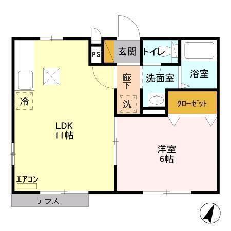 グリーンヒルズ　K棟（102） 間取り図画像
