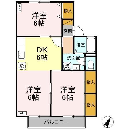 グレイスシャルム（105） 間取り図画像