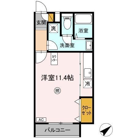 クレール・シャンブル（104） 間取り図画像