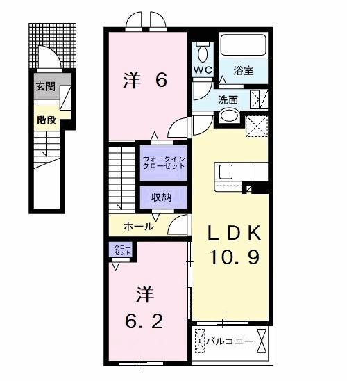 エピナール新茂原Ｂ（202） 間取り図画像