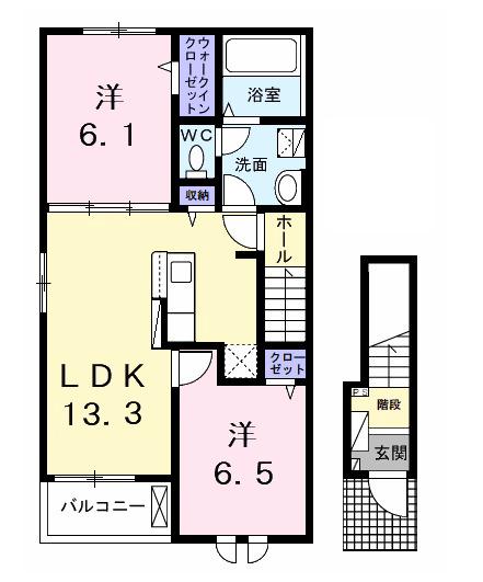 ラヴィエールⅡ（201） 間取り図画像