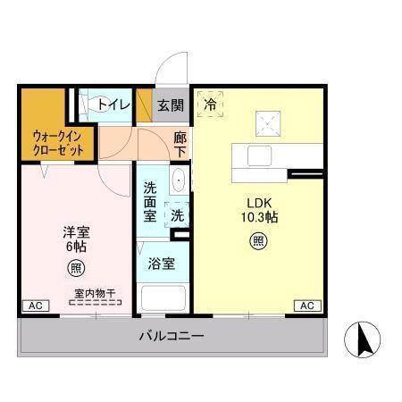 メゾン　あい・あこ　あい（102） 間取り図画像