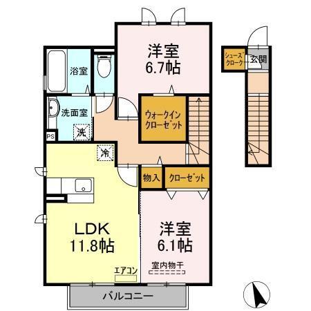 ハイムひなた（203） 間取り図画像