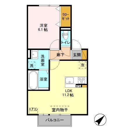 バードネイチャー　E棟（202） 間取り図画像
