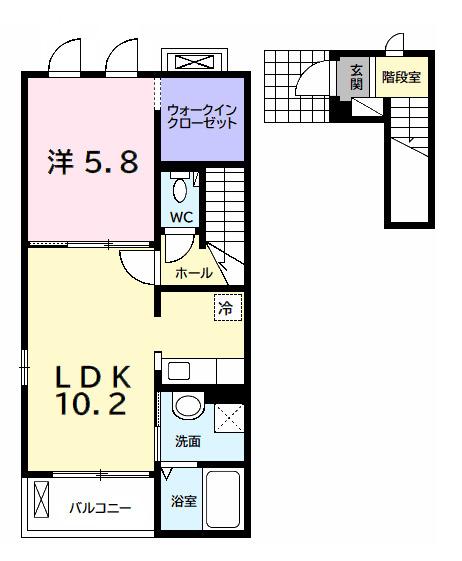 スカイコート（205） 間取り図画像