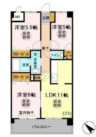 レジデンスJOKO（506） 間取り図画像