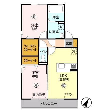 メルヴェイユ　B（202） 間取り図画像
