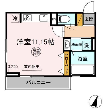 ワイズフォレストⅢ袖ヶ浦（203） 間取り図画像