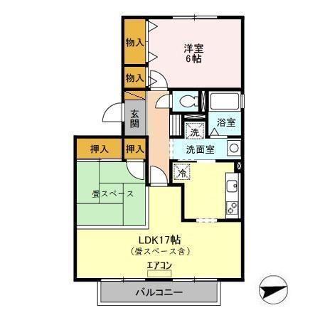 エーデルハイム　ＡＢＣ（B201） 間取り図画像