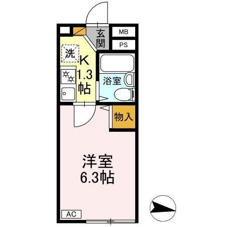 東亜ハーモニー蘇我（306） 間取り図画像